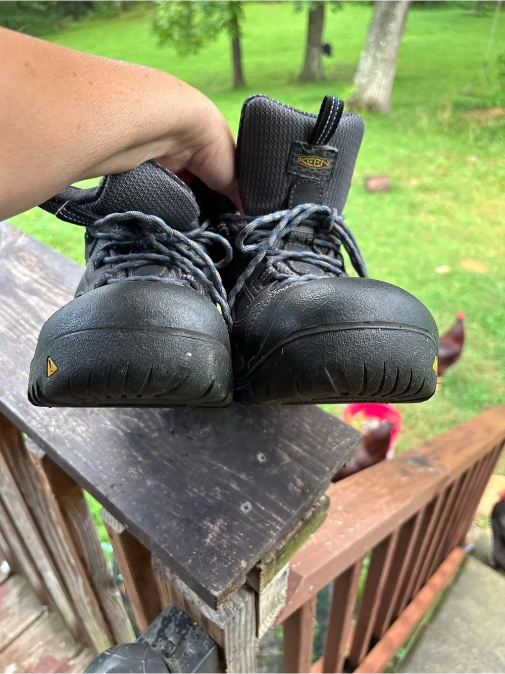 KEEN Utility Braddock Mid Work Boots Men’s 10.5 EE Wide Waterproof Soft Toe Blac